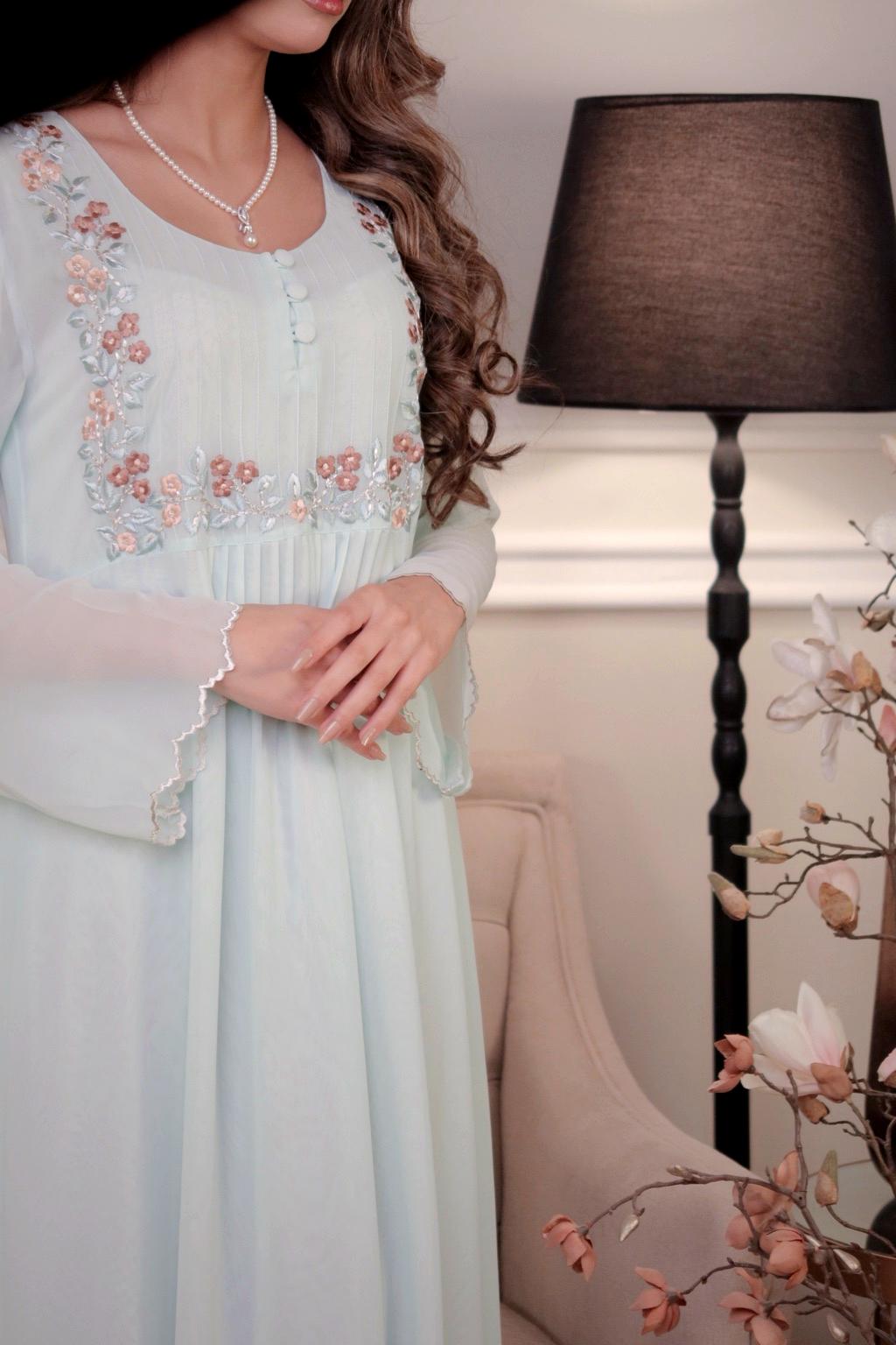 دبل شيفون مطرز