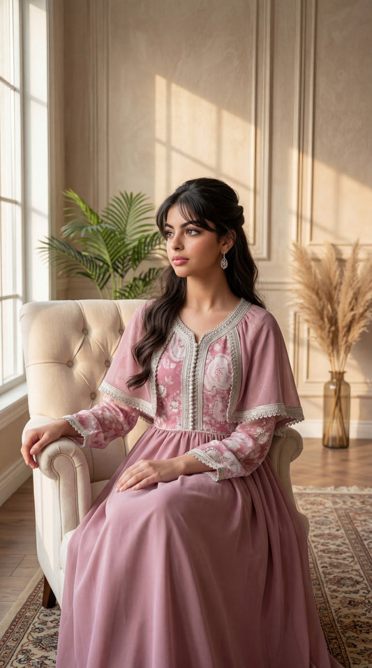مغربي مع شيفون فصوص للام والبنت