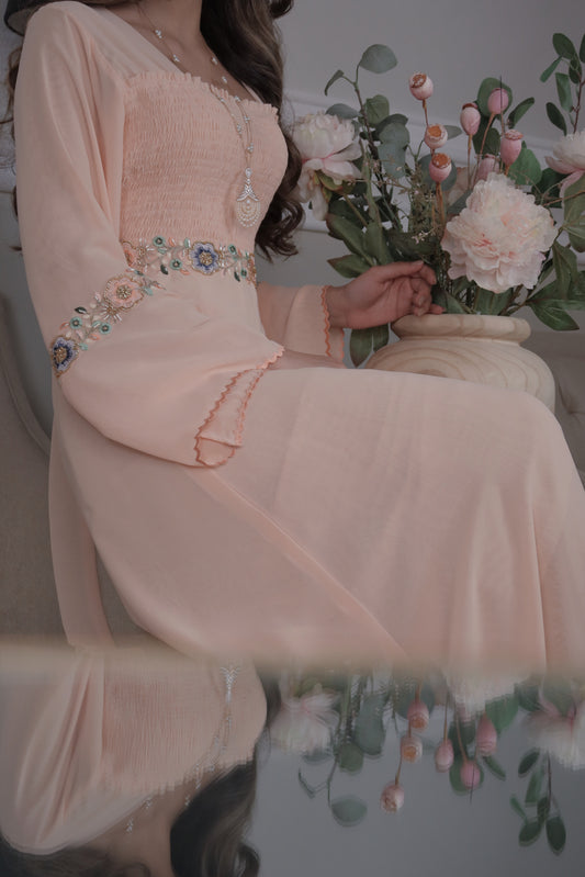 دبل شيفون شك مع تطريز