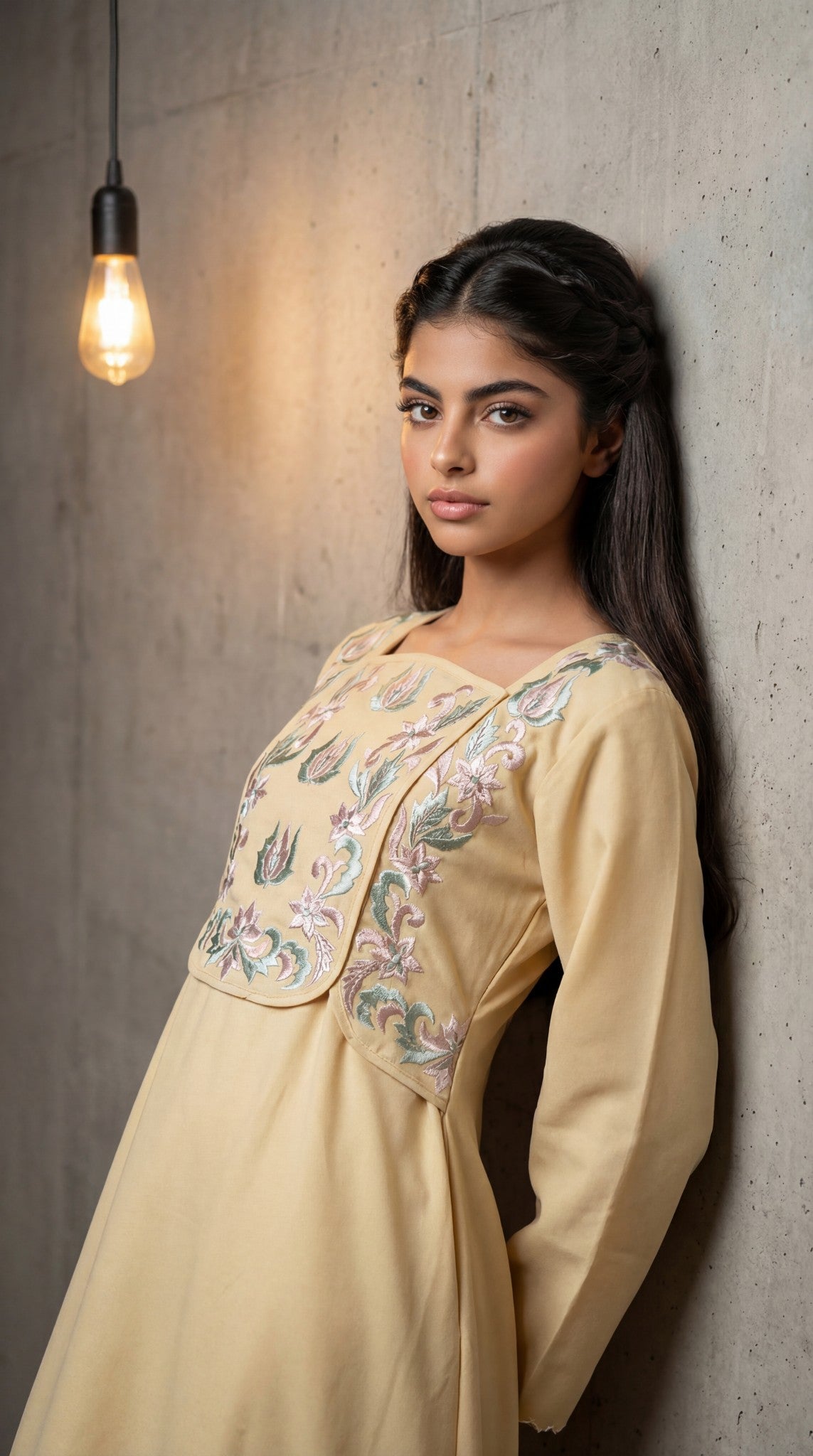 فستان من الكرب مع تطريز