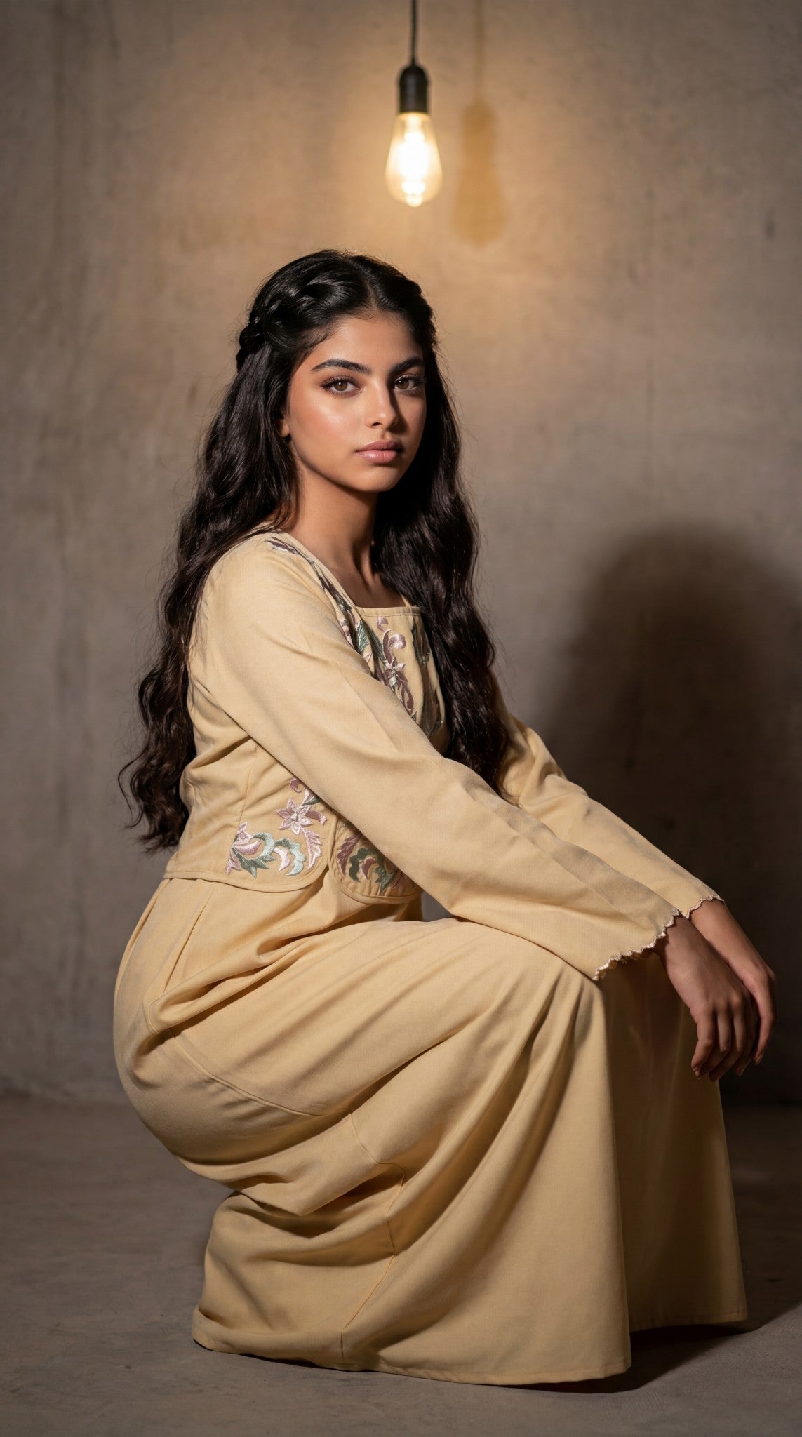 فستان من الكرب مع تطريز