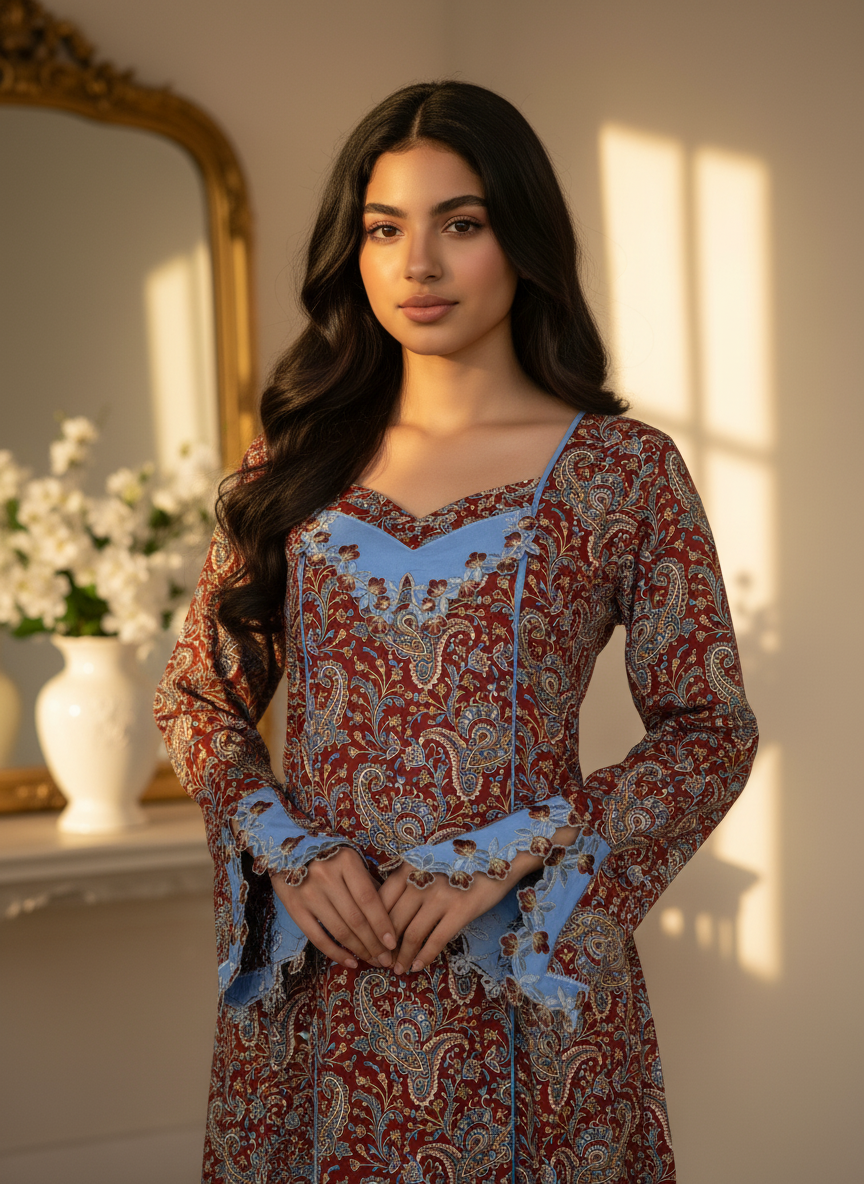 جلابيه مع تطريز