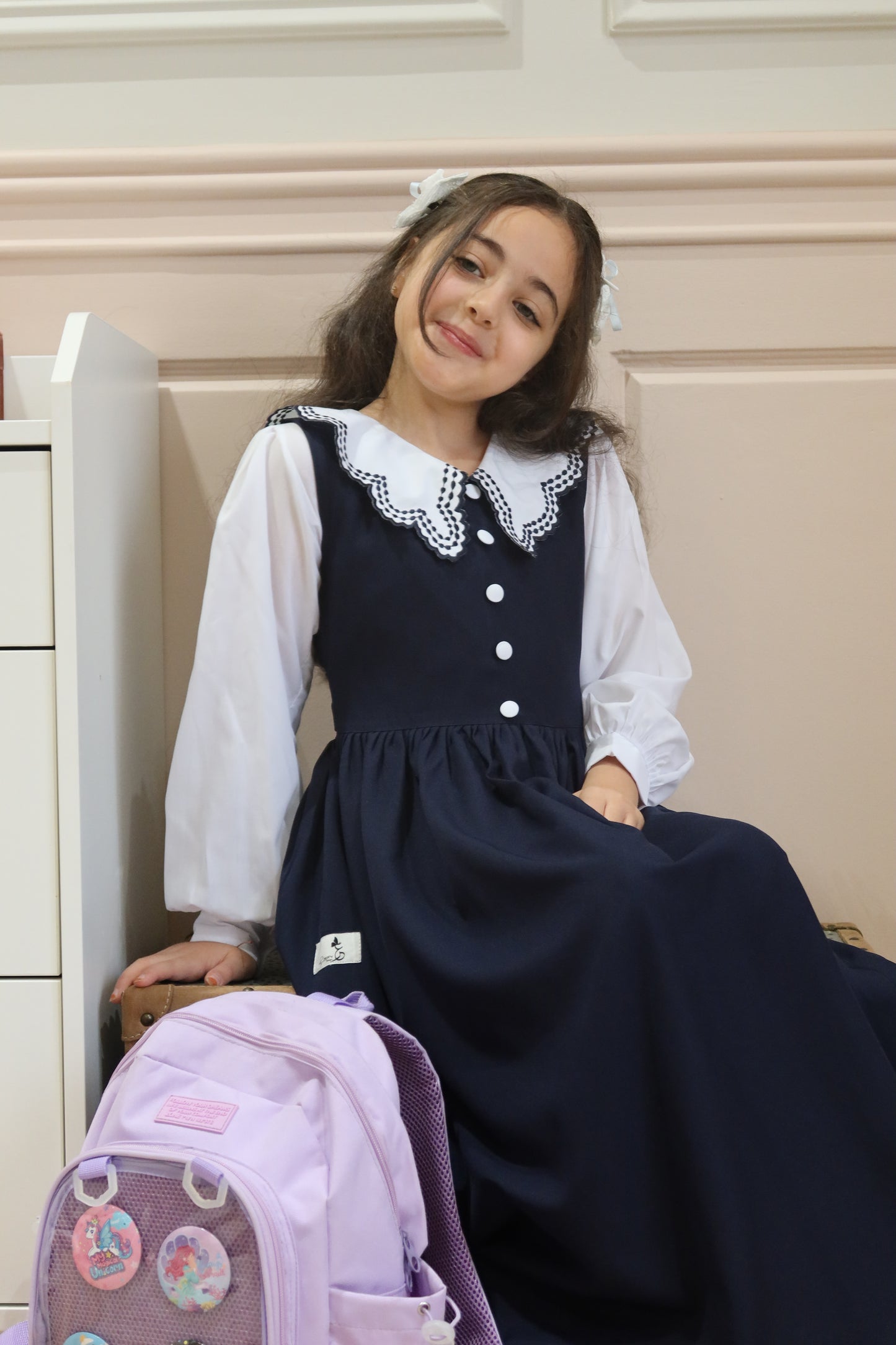 يونيفورم مريول  مدرسة اذا حابه الموديل قصير تحطين ملاحظه