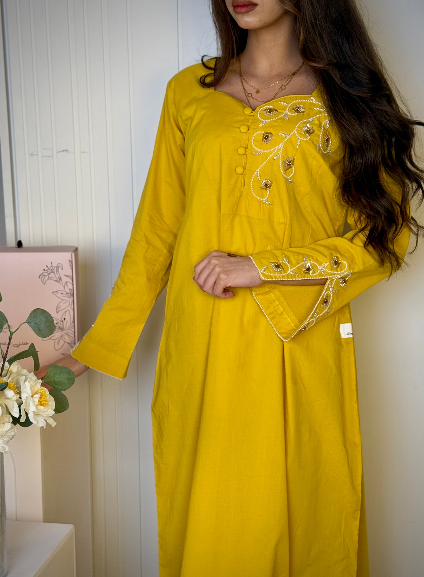 جلابية قطن ساده  شك