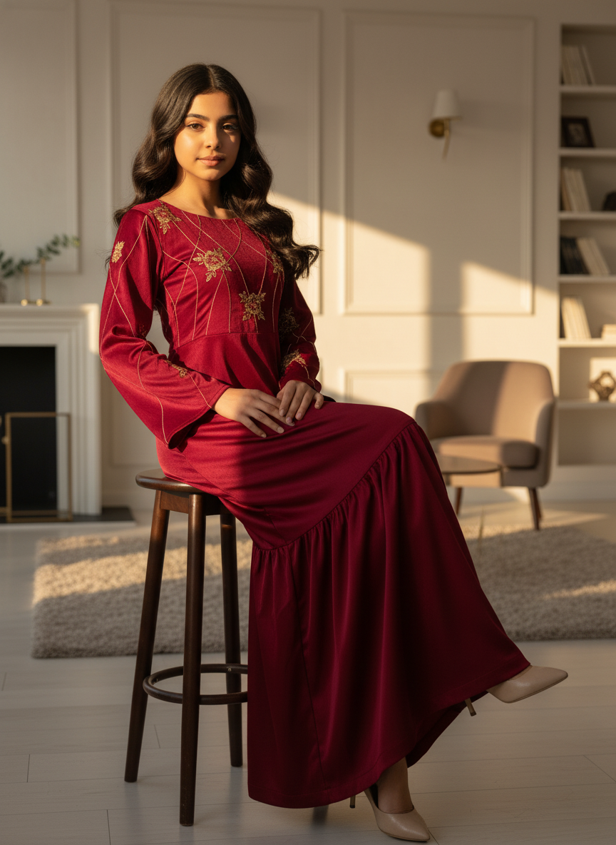 درس من الجاكار  وتطريز مع شك