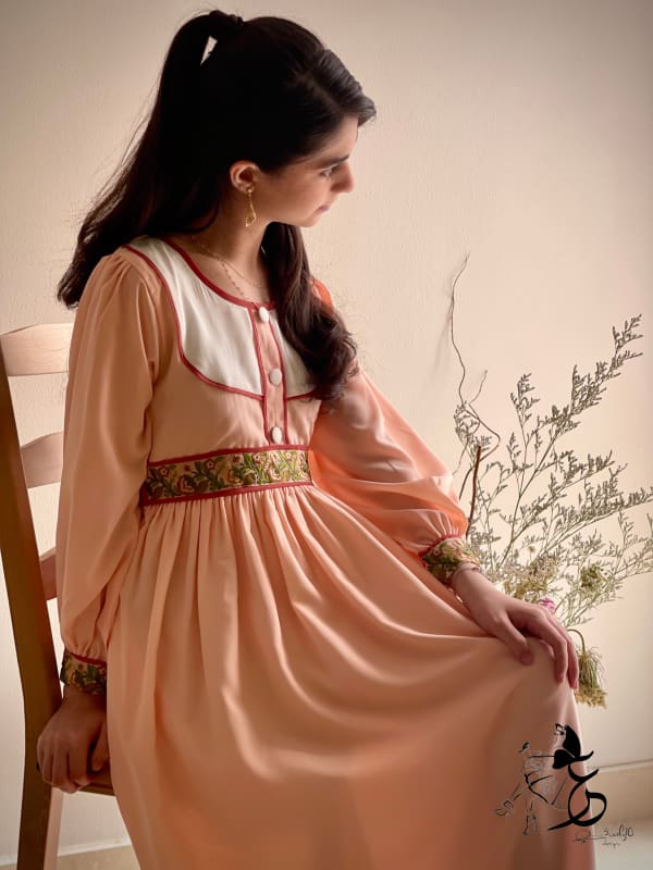 فستان الماس مع دانتيل اورجنزا مطرز