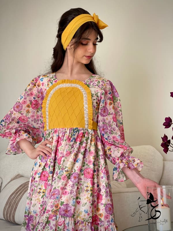 فستان من الشيفون الام والبنت 2