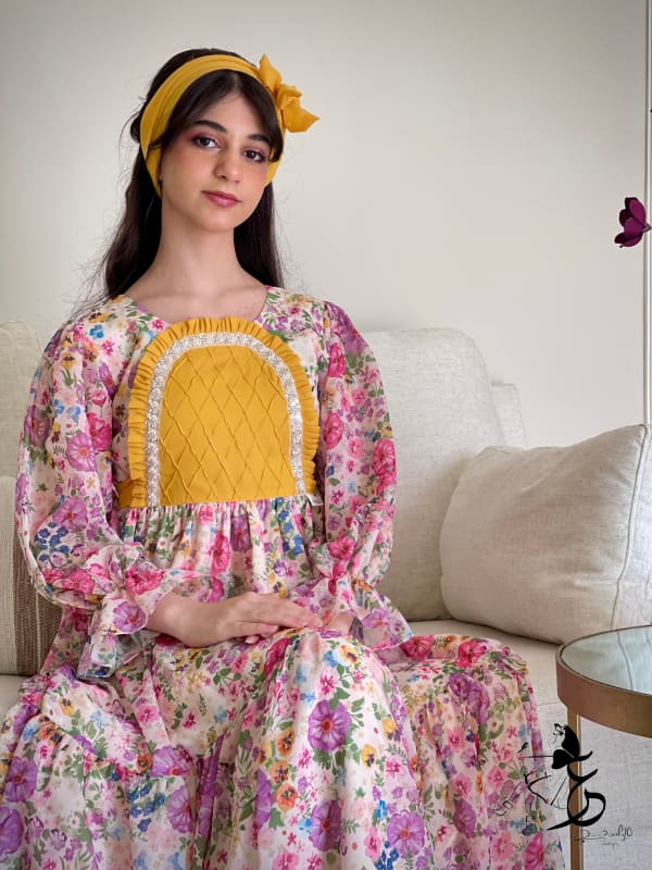 فستان من الشيفون الام والبنت 4