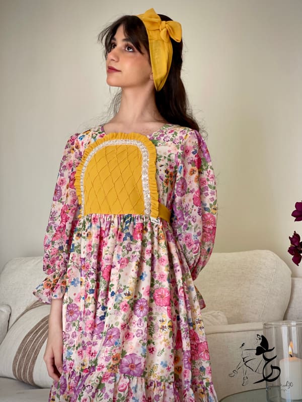 فستان من الشيفون الام والبنت 9