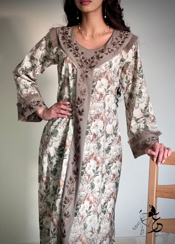 جلابية تطريز تور