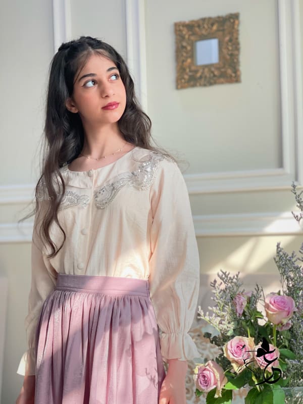 قميص مع تنوره ساده