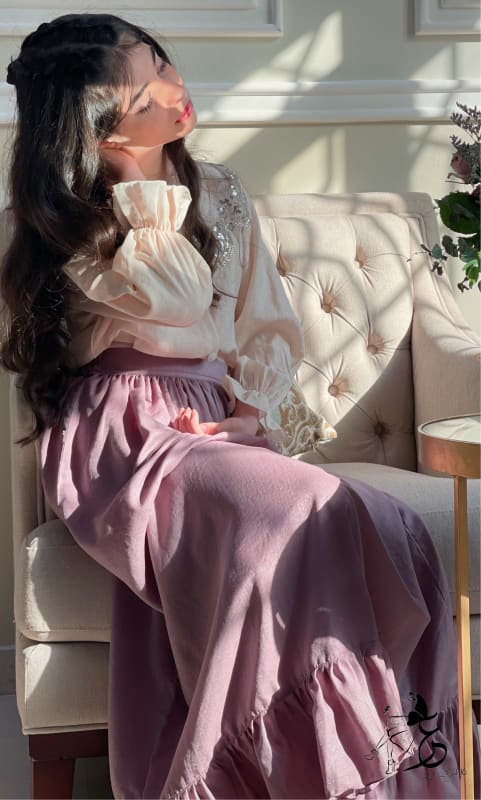 قميص مع تنوره ساده