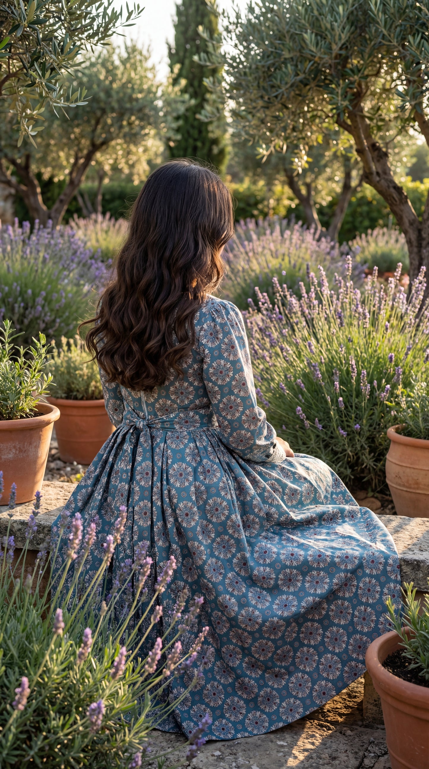 فستان  قطن مع  دانتل