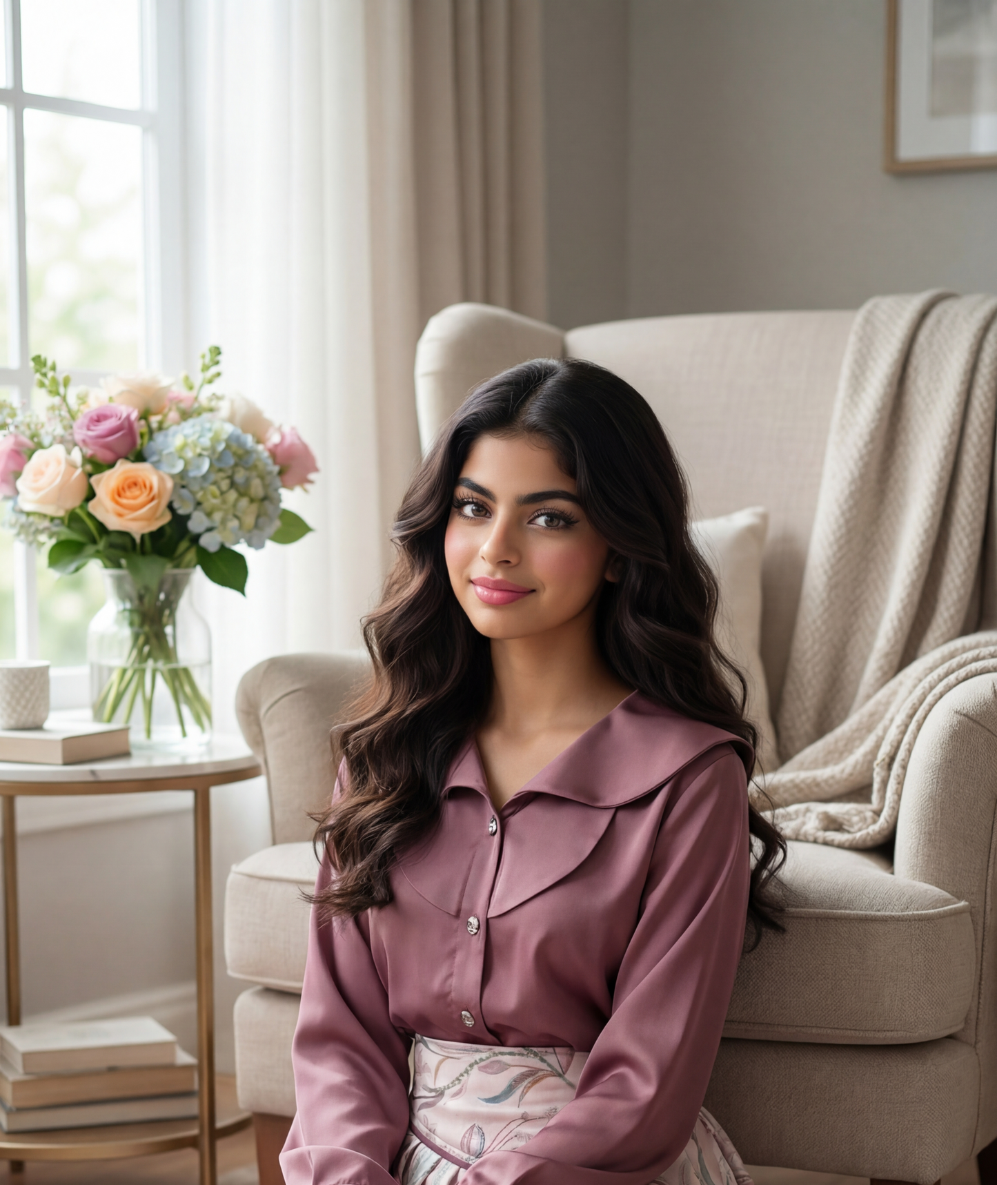 قميص وتنوره حرير