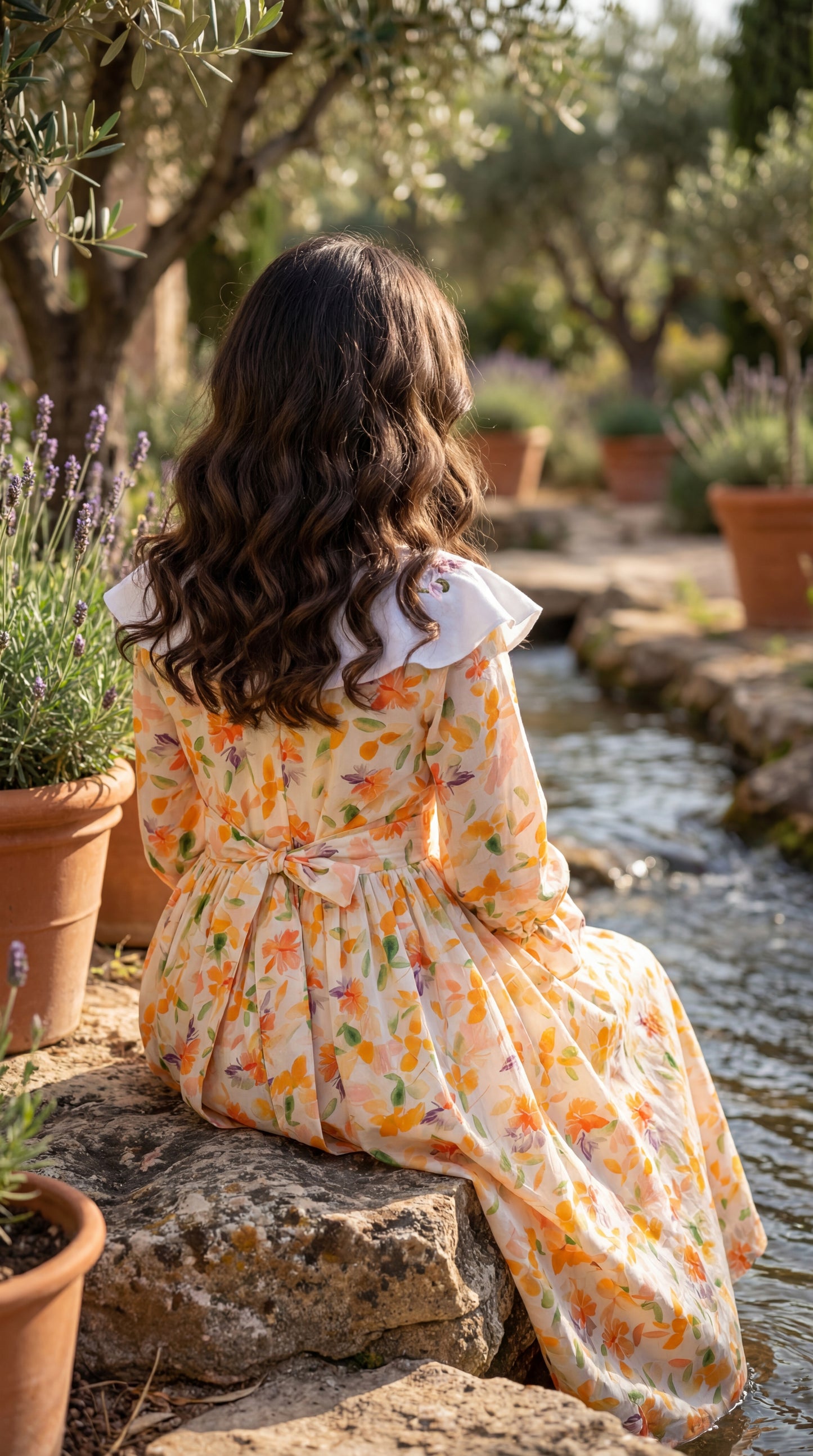 فستان قطن مع تطريز ودمج الساده 2