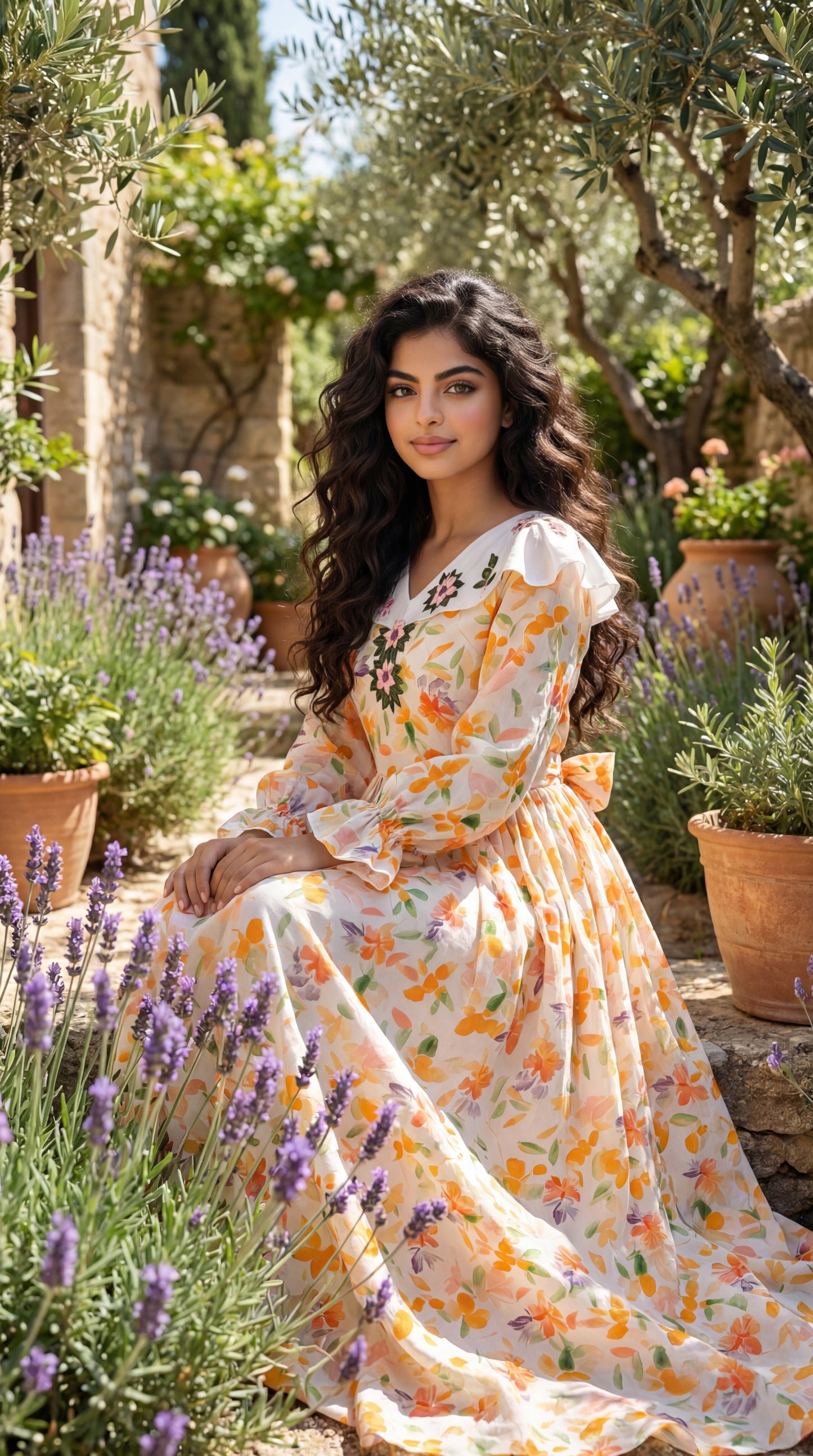 فستان قطن مع تطريز ودمج الساده 2