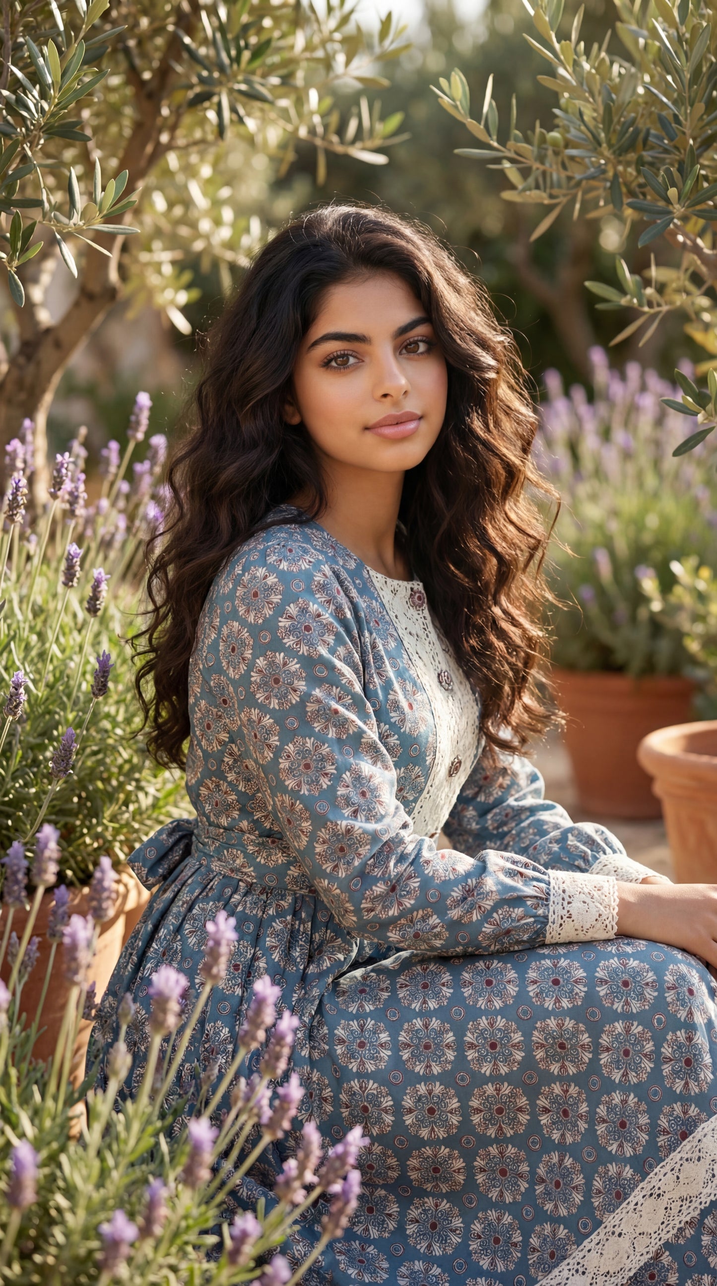 فستان  قطن مع  دانتل