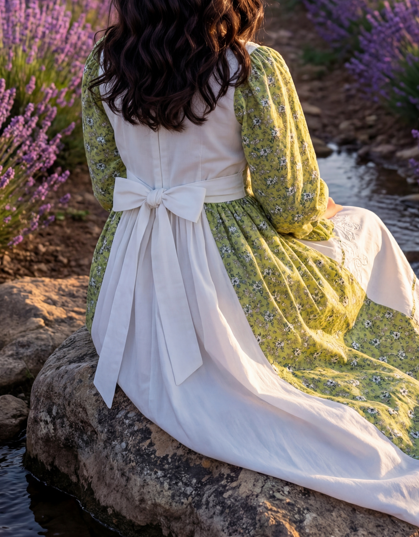 فستان   قطن مع  دانتل