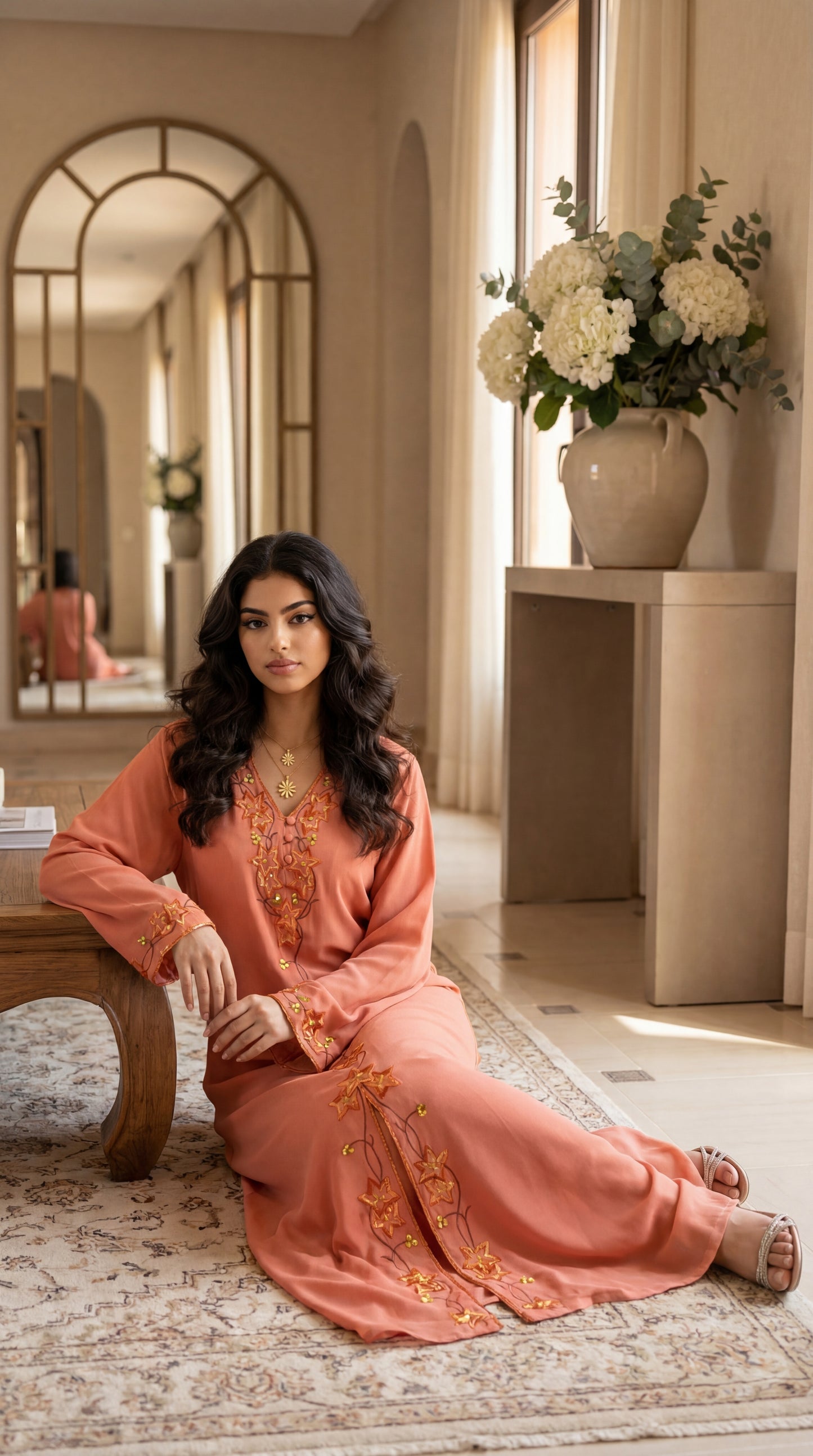 دبل شيفون مطرز