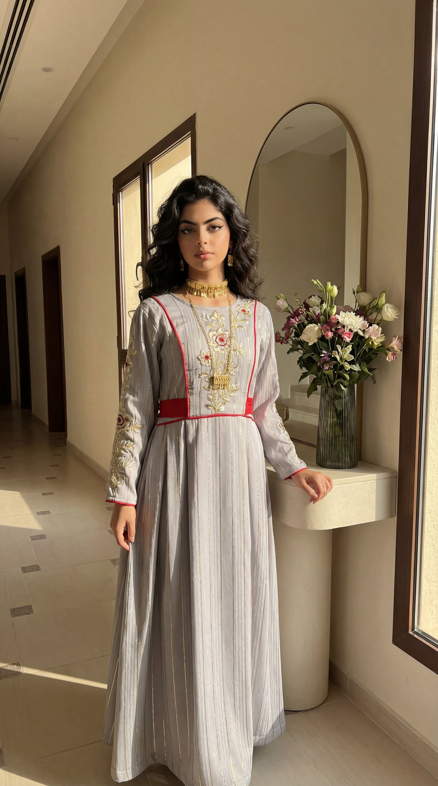 درس من الحرير المزراي   وتطريز