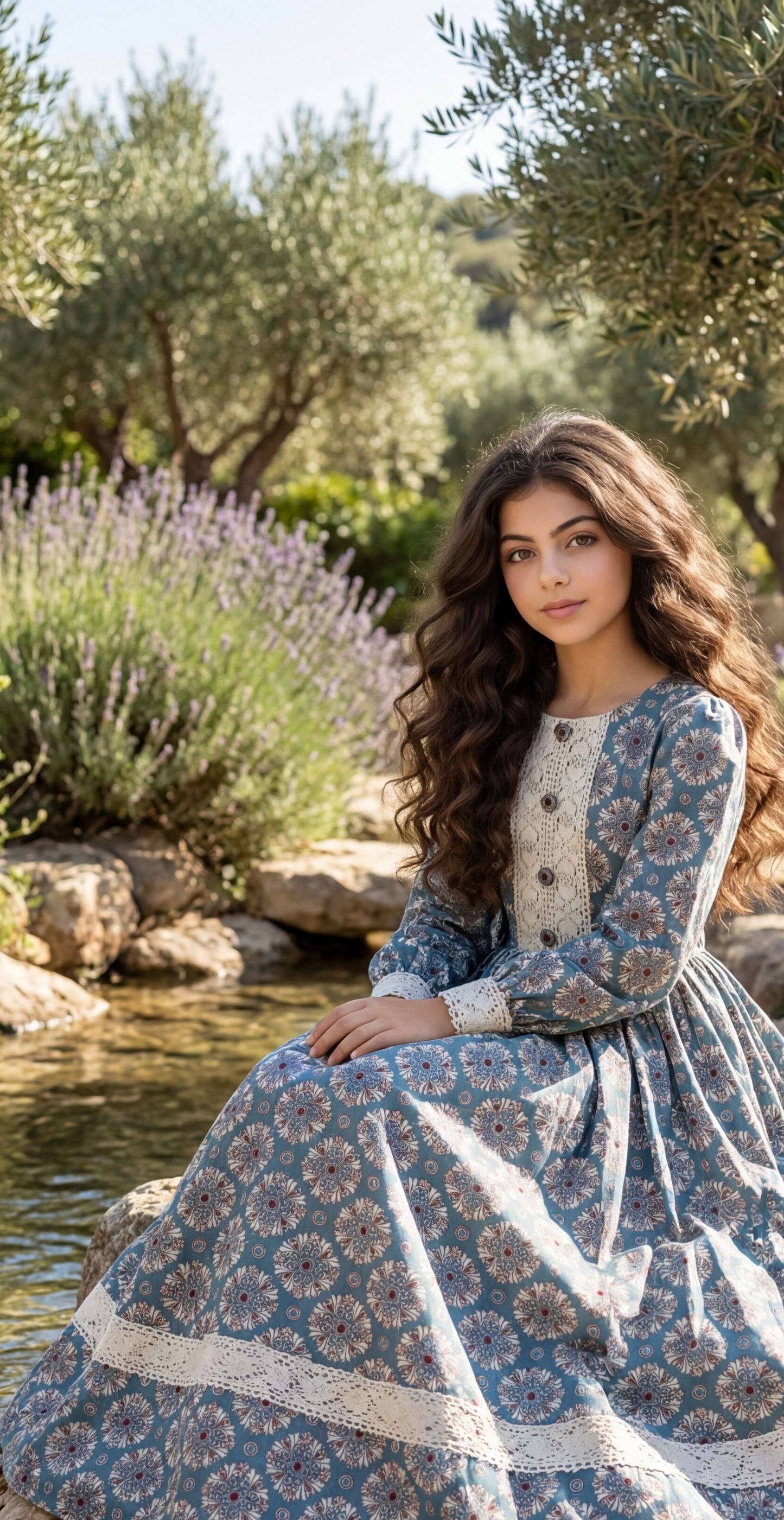 فستان  قطن مع  دانتل